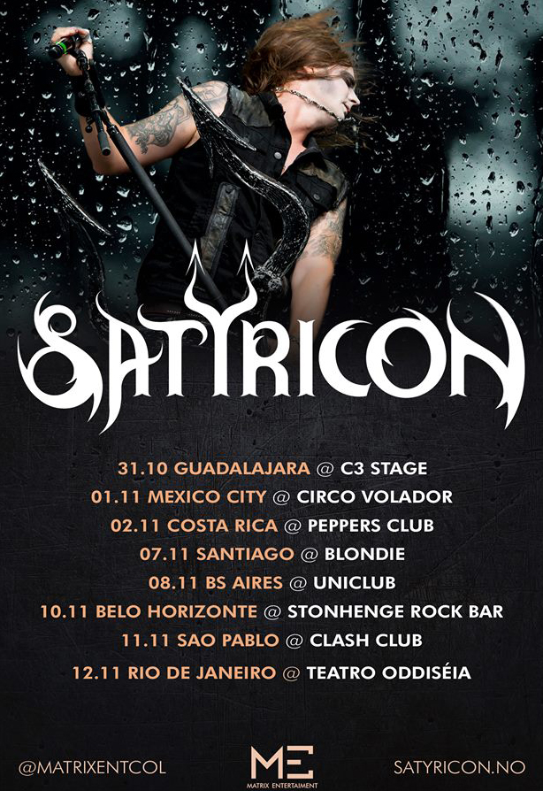 Satyricon regresa a Chile en Noviembre iRock.CL